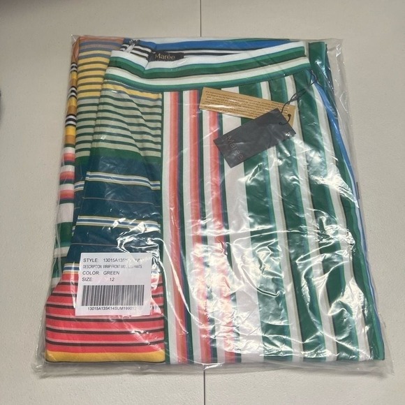 NWT‎ Marée Pour Toi wrap front wide leg pants size 12 - Picture 5 of 8